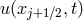 u(xj+1∕2,t)