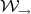 𝒲 →