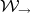 𝒲 →