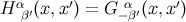 H α ′(x,x′) = G α ′(x,x ′) β − β
