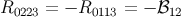 R0223 = − R0113 = − ℬ12