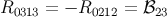 R0313 = − R0212 = ℬ23