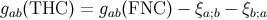 g (THC ) = g (FNC ) − ξ − ξ ab ab a;b b;a