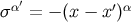 ′ σα = − (x − x′)α
