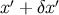 x′ + δx′