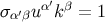 σ ′ uα′k β = 1 αβ