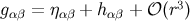 gαβ = η αβ + h αβ + 𝒪(r3)