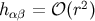 hαβ = 𝒪 (r2)