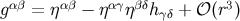 gαβ = ηαβ − ηαγηβδhγδ + 𝒪 (r3)