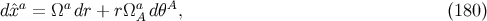 a a a A d ˆx = Ω dr + rΩA dθ , (180 )