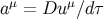 aμ = Du μ∕dτ