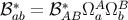 ∗ ∗ A B ℬ ab = ℬ AB ΩaΩ b