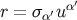 r = σ ′u α′ α