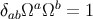 a b δabΩ Ω = 1