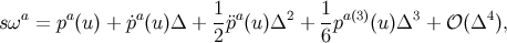 a a a 1- a 2 1- a(3) 3 4 sω = p (u ) + p˙(u)Δ + 2 ¨p (u )Δ + 6 p (u)Δ + 𝒪 (Δ ),
