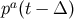 a p (t − Δ )