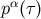 pα(τ)