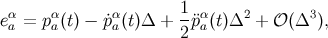 α α α 1-α 2 3 ea = pa (t) − ˙pa(t)Δ + 2¨pa(t)Δ + 𝒪 (Δ ),