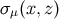 σμ(x,z)