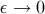 ε → 0