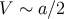 V ∼ a∕2