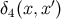 ′ δ4(x, x)