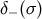 δ− (σ )