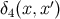 δ4(x, x′)