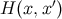 H (x, x′)