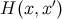 H (x,x′)