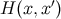 H (x,x ′)