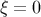 ξ = 0
