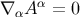 α ∇ αA = 0