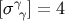 γ [σ γ] = 4