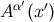 ′ A α(x′)