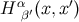 α ′ H β′(x, x)