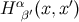 α ′ H β′(x, x)