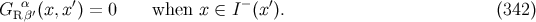 G α′(x,x′) = 0 when x ∈ I− (x′). (342 ) Rβ