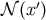 𝒩 (x′)