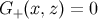 G+ (x,z) = 0