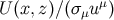 μ U (x,z )∕(σ μu )