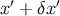 x′ + δx ′