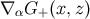 ∇ αG+ (x,z )