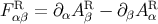 FαRβ = ∂αARβ − ∂βARα