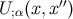 ′′ U;α(x, x )