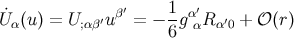 U˙α(u) = U;αβ′u β′ = − 1-gαα′R α′0 + 𝒪 (r) 6