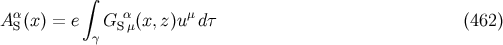 ∫ α α μ A S(x) = e G Sμ(x,z )u dτ (462 ) γ