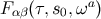 a F αβ(τ,s0,ω )