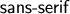 sans-serif