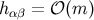 h αβ = 𝒪 (m )